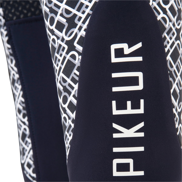 Pikeur Womens Candela Full Seat Grip Print Breeches 141746 406 - Nightblue / Grey / White